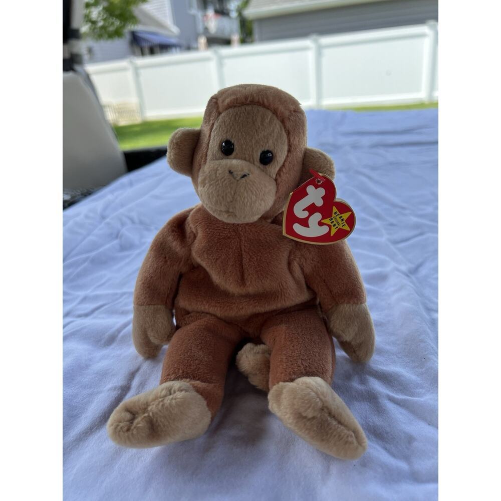Ty Beanie Baby Bongo The Monkey Toy (4067)